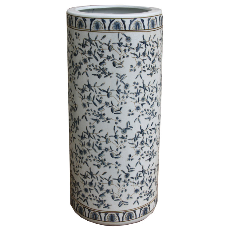 Alwyn Home Leaf Crackle Glazed Ceramic Umbrella Stand Wayfair.co.uk